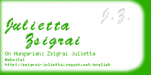 julietta zsigrai business card
